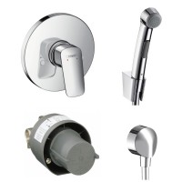 Набор скрытого монтажа с гигиенической лейкой Hansgrohe Logis 71666000+27454000+32129000