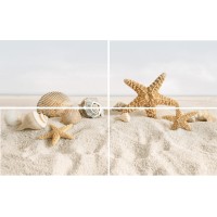 Керамічна плитка Golden Tile Summer Stone Декор Holiday бежевий 250х400