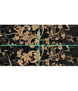 Керамічна плитка Golden Tile Saint Laurent Декор чорний 300х600