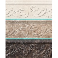 Керамічна плитка Golden Tile Lorenzo Фриз Lorenzo Modern бежевий / коричневий / темно-бежевий 300х90