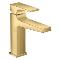 Смеситель для раковины Hansgrohe Metropol 110 32507990 со сливным клапаном Push-Open полированное золото