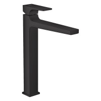 Змішувач для раковини Hansgrohe Metropol 32512670 із зливним клапаном Push-Open чорний матовий