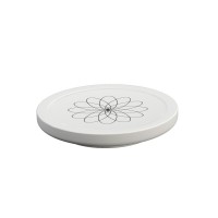 Мыльница настольная, цвет белый с декором Pomdor Equilibrium 776050002