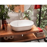 Раковина из литого камня Snail Персия белый матовый