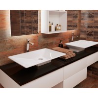 Раковина з литого каменю Snail Капелла L білий матовий