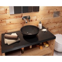 Раковина з литого каменю Snail Камелія чорний матовий