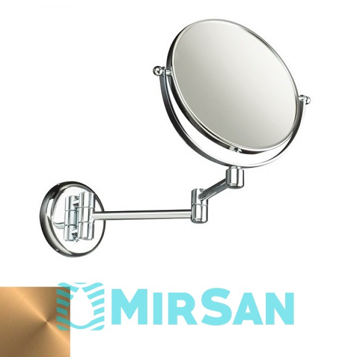 Настенное косметическое зеркало с 3-х кратным увеличением и поворотным механизмом StilHaus Ingranditori 489.25 бронза