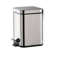 Квадратный контейнер для мусора 3 л с педалью StilHaus Quadro 803.3L хром