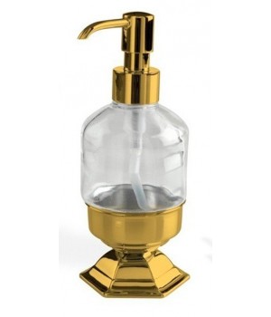 Настольный стеклянный дозатор для ж/мыла StilHaus Marte MA 30AP 16 золото
