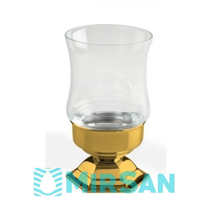 Настольный стеклянный стакан StilHaus Marte MA 10AP 16 золото