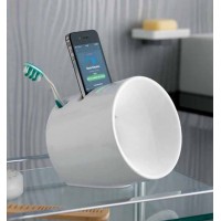 Дозатор керамический + подставка для зубных щёток StilHaus Eco 1160 bianco белый