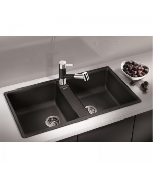 Кухонна кам'яна мийка ZIA 9 SILGRANIT PuraDur чорний Blanco 526029
