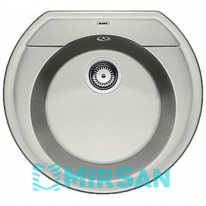 Кам'яна кухонна мийка RONDOVAL 45 SILGRANIT PuraDur перловий Blanco 520604