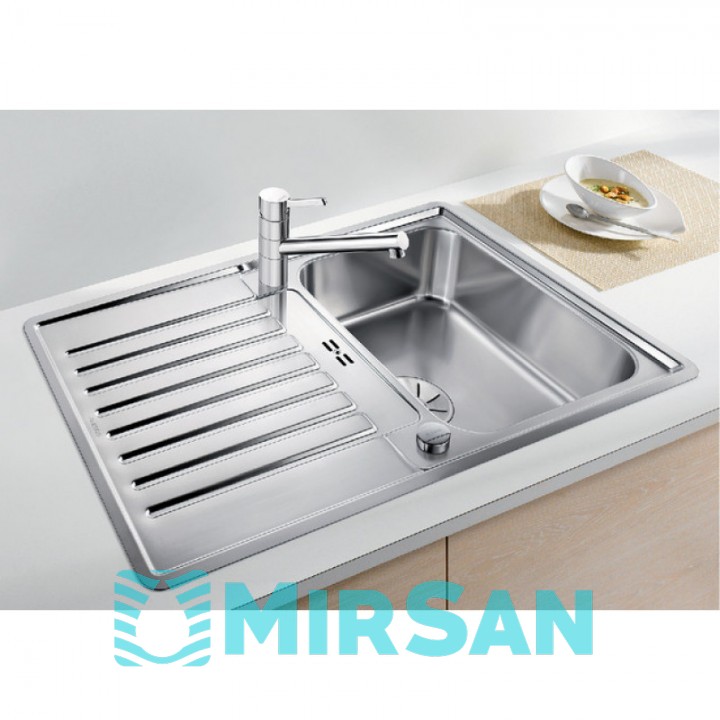 Кухонна мийка CLASSIC PRO 45 S-IF нерж. сталь із дзеркальним поліруванням з клапаном-автоматом InFino Blanco 523661