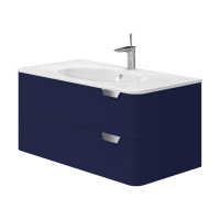 Тумба Velluto - 100 з умивальником STELLA -1000 синій Botticelli