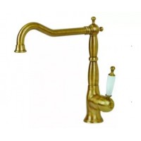 Смеситель для кухни Oxford с ручкой типа Craquele бронза Bugnatese Cucina OXBR6382 craquele