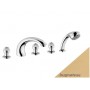 Смеситель для ванны на 5 отверстий с ручками Сваровски в комплекте золото Bugnatese Axo AXODO680F
