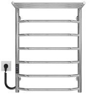 Рушникосушарка електрична Трапеція з полицею П7 500х700 Deffi нержавіюча сталь (Хром, JD03, Ліве підключення)