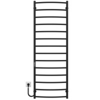 Рушникосушарка електрична Класік П14 500х1500 Deffi нержавіюча сталь (Чорний, JD03, Ліве підключення)