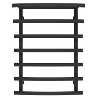 Рушникосушарка водяна Lotos П7 400х800 Deffi нержавіюча сталь (Чорний, Бокове праве підключення)