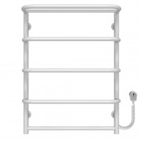 Рушникосушарка електрична Стандарт з полицею П5 500х700 Deffi фарбована сталь (Білий, EF16, Праве підключення)