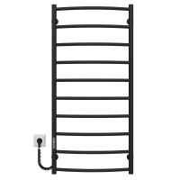 Рушникосушарка електрична Класік П10 500х1100 Deffi нержавіюча сталь (Чорний, JD03, Ліве підключення)