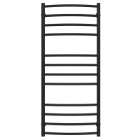 Рушникосушарка водяна Класік Еліт П12 500х1200 Deffi нержавіюча сталь (Чорний, Бокове ліве підключення)