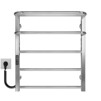 Рушникосушарка електрична Lux Hotel П5 600х600 Deffi нержавіюча сталь (Хром, JD04, Ліве підключення)