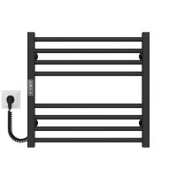 Рушникосушарка електрична Lima П8 600х500 Deffi нержавіюча сталь (Чорний, JD04, Ліве підключення)