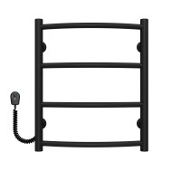 Рушникосушарка електрична Класік П4 400х500 Deffi нержавіюча сталь (Чорний, EF16, Ліве підключення)