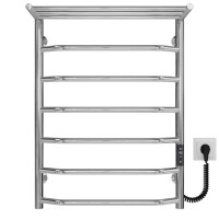 Рушникосушарка електрична Трапеція з полицею П7 500х700 Deffi нержавіюча сталь (Хром, JD03, Праве підключення)