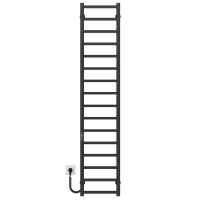 Рушникосушарка електрична Forest П16 400х1600 Deffi нержавіюча сталь (Чорний, JD04, Ліве підключення)