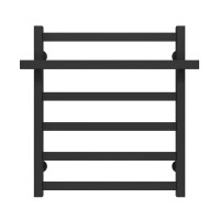 Рушникосушарка водяна Nicolе П6 500х600 Deffi нержавіюча сталь (Чорний, Бокове праве підключення)