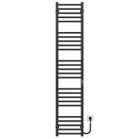 Рушникосушарка електрична Lima П25 400х1600 Deffi нержавіюча сталь (Чорний, JD04, Праве підключення)