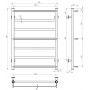 Рушникосушарка електрична Ladder П7 500х700 Deffi нержавіюча сталь (Хром, EF16, Ліве підключення)