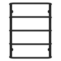 Рушникосушарка водяна Стандарт П5 500х700 Deffi нержавіюча сталь (Чорний, Бокове ліве підключення)