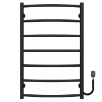 Рушникосушарка електрична Класік П7 500х800 Deffi нержавіюча сталь (Чорний, EF16, Праве підключення)