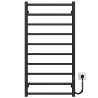 Рушникосушарка електрична Forest П10 600х1000 Deffi нержавіюча сталь (Чорний, JD04, Праве підключення)