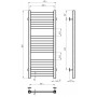 Рушникосушарка електрична Magnus П12 300х800 Deffi нержавіюча сталь (Хром, JD04, Праве підключення)