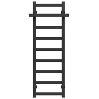 Рушникосушарка водяна Nicolе П9 400х1000 Deffi нержавіюча сталь (Чорний, Нижнє підключення)