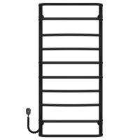 Рушникосушарка електрична Аквамікс П10 500х1100 Deffi нержавіюча сталь (Чорний, EF16, Ліве підключення)