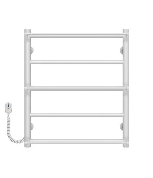Рушникосушарка електрична Ladder П5 500х600 Deffi нержавіюча сталь (Білий, EF16, Ліве підключення)