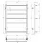 Рушникосушарка електрична Ladder П7 500х700 Deffi нержавіюча сталь (Хром, JD03, Праве підключення)