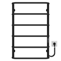 Рушникосушарка електрична Стандарт П6 400х800 Deffi нержавіюча сталь (Чорний, JD03, Праве підключення)