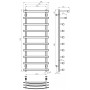 Рушникосушарка електрична Lotos П10 400х1200 Deffi нержавіюча сталь (Хром, JD04, Ліве підключення)