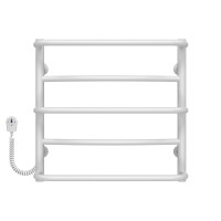 Рушникосушарка електрична Аквамікс П5 500х500 Deffi нержавіюча сталь (Білий, EF16, Ліве підключення)