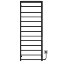 Рушникосушарка електрична Lux Hotel П13 500х1400 Deffi нержавіюча сталь (Чорний, JD04, Праве підключення)