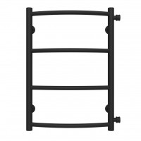 Рушникосушарка водяна Класік П4 400х600 Deffi нержавіюча сталь (Чорний, Бокове праве підключення)