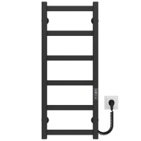 Рушникосушарка електрична Avast П6 300х800 Deffi фарбована сталь (Чорний, JD04, Праве підключення)