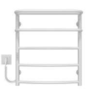 Рушникосушарка електрична Отель П5 500х600 Deffi нержавіюча сталь (Білий, WD03, Ліве підключення)